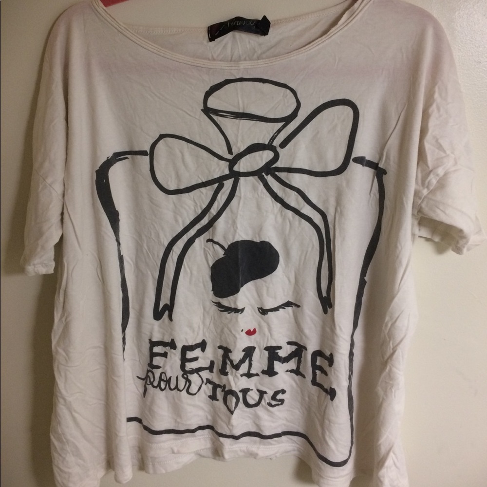French Graphic Slouchy TShirt